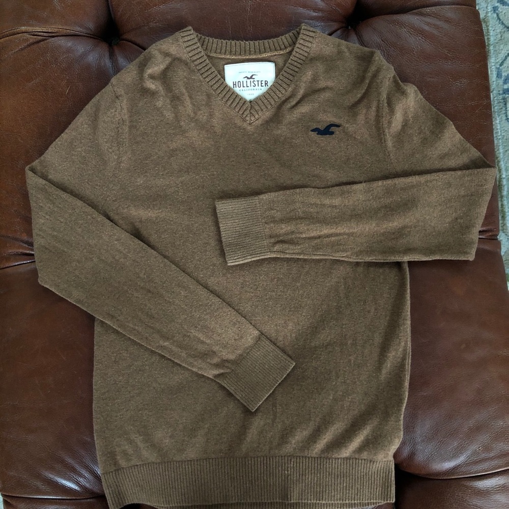Brown Hollister Crew Neck